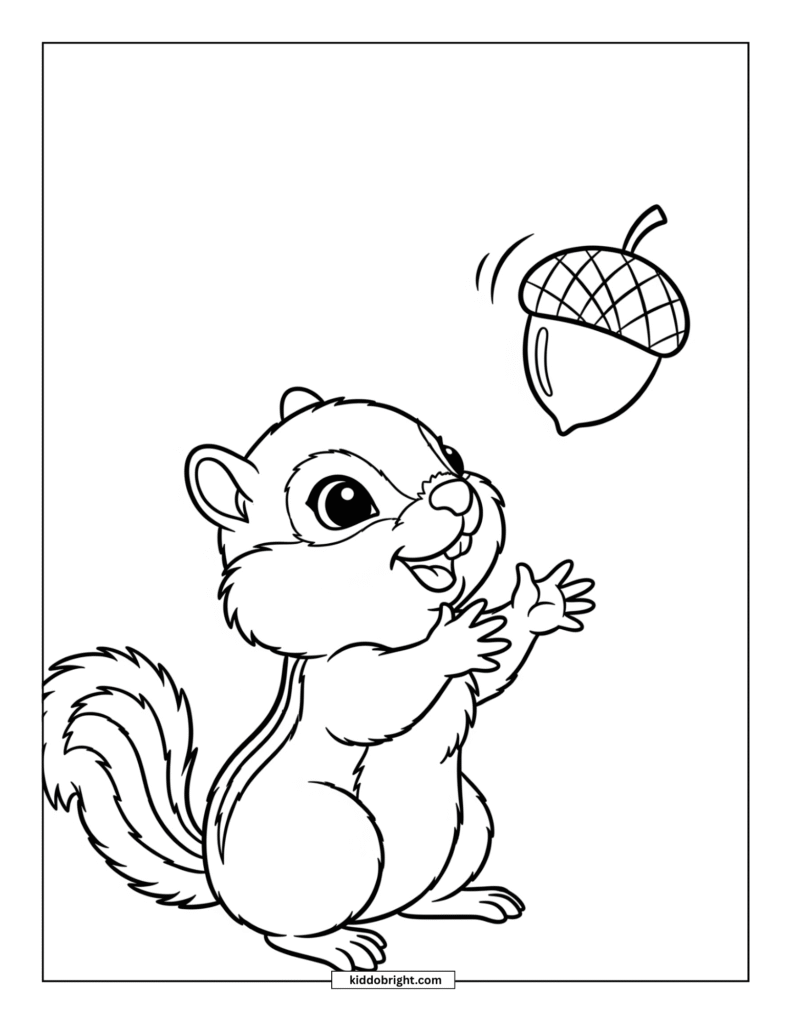 Chipmunk coloring pages for kids free download