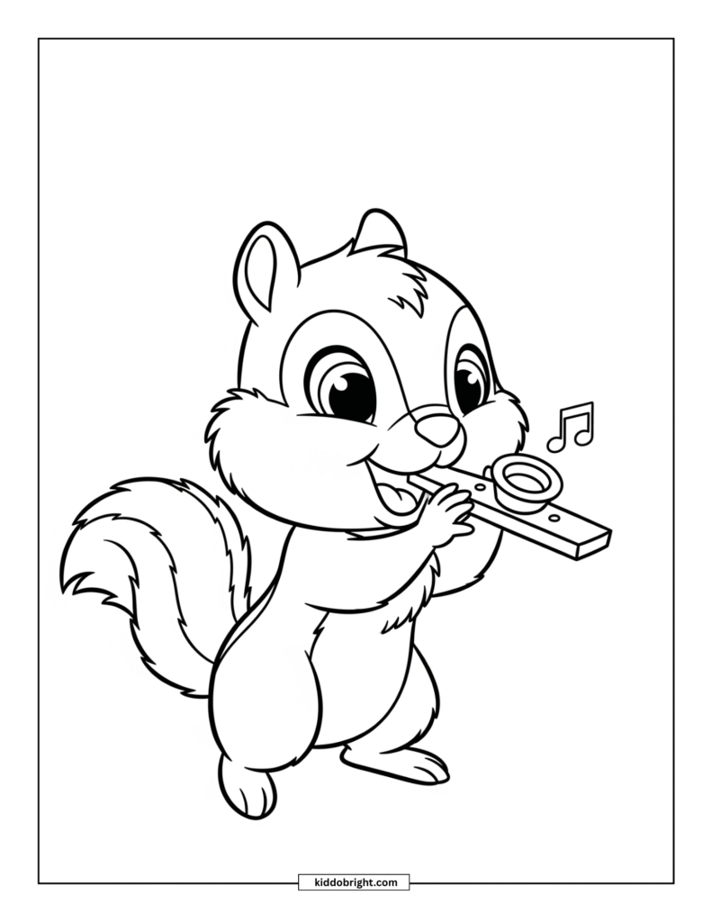 Chipmunk coloring pages for kids free download