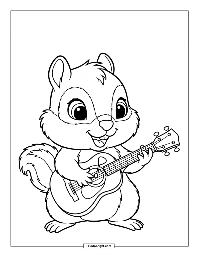 Chipmunk coloring pages for kids free download