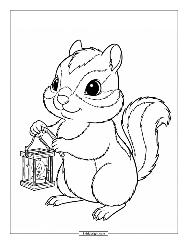 Chipmunk coloring pages for kids free download