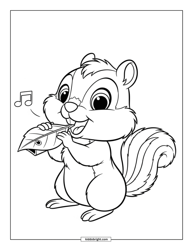 Chipmunk coloring pages for kids free download