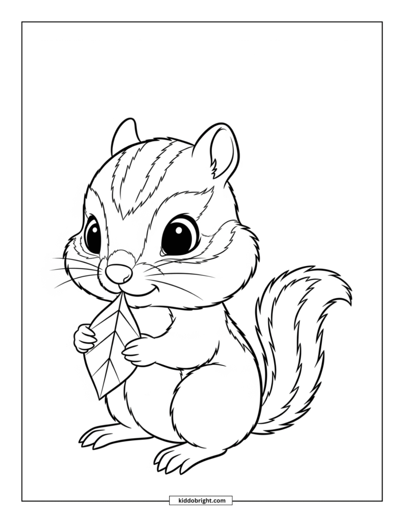 Chipmunk coloring pages for kids free download