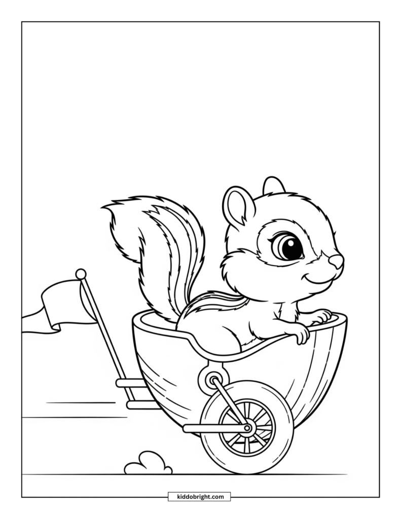 Chipmunk coloring pages for kids free download