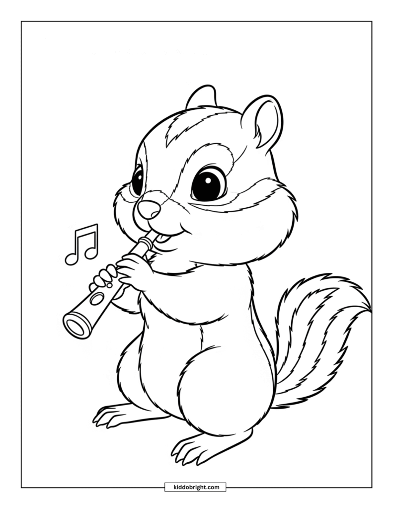 Chipmunk coloring pages for kids free download