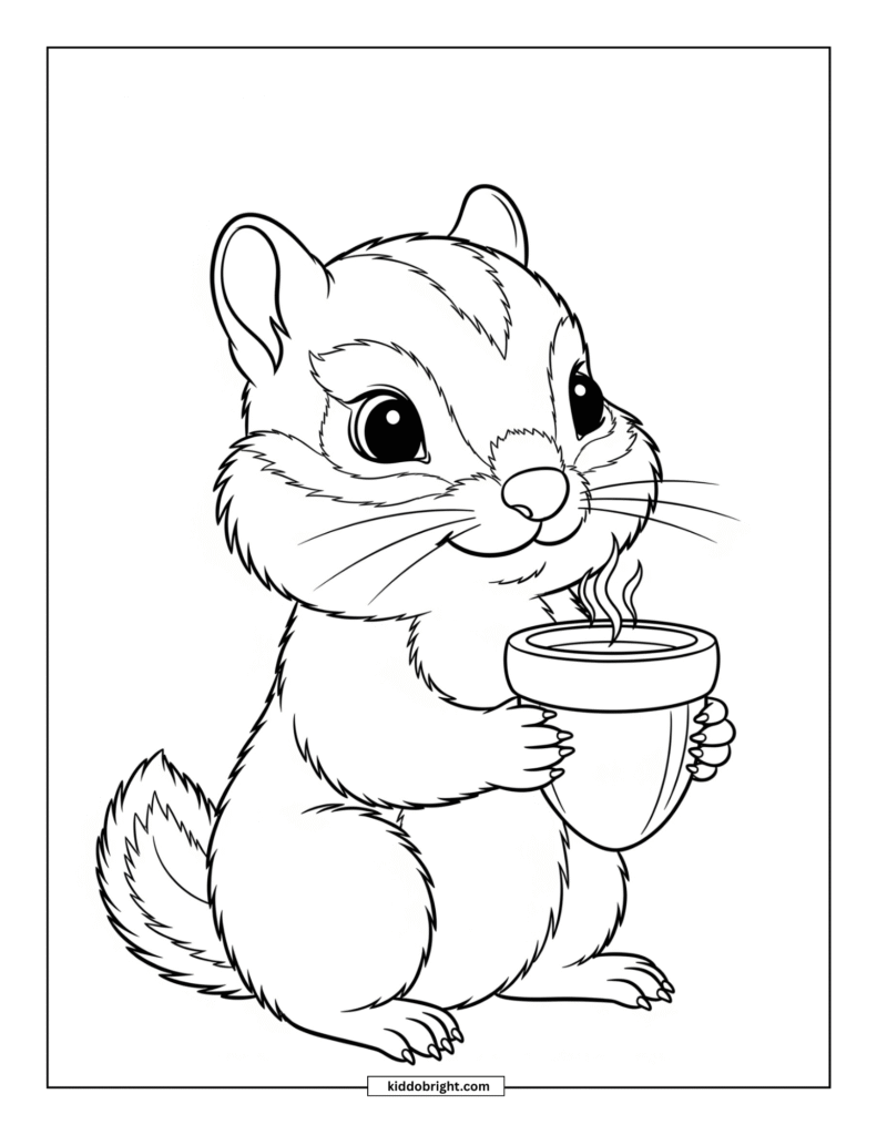 Chipmunk coloring pages for kids free download