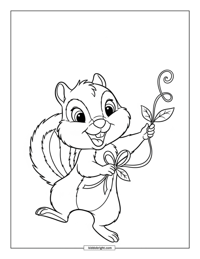 Chipmunk coloring pages for kids free download