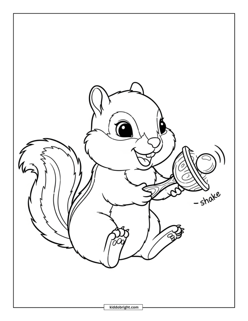 Chipmunk coloring pages for kids free download