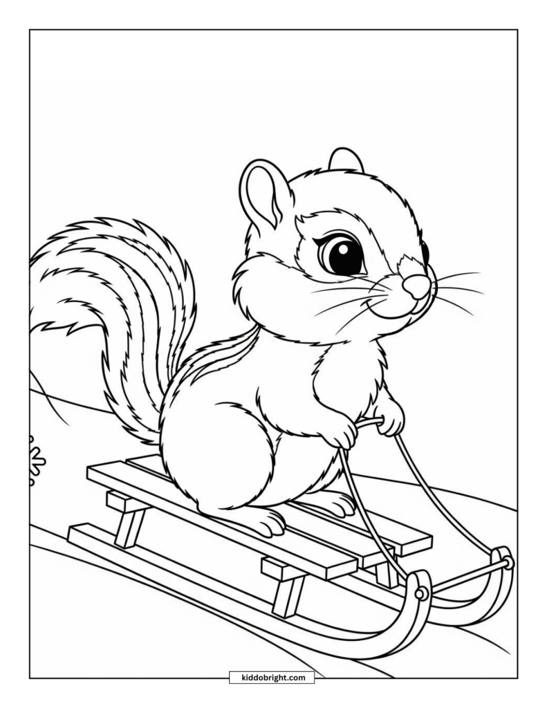 Chipmunk coloring pages for kids free download