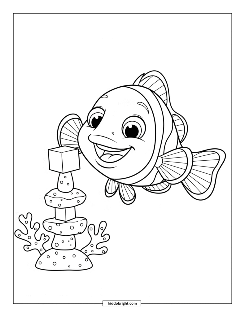 Clownfish coloring pages for kids free download