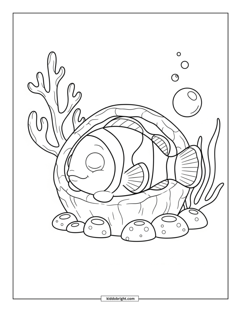 Clownfish coloring pages for kids free download