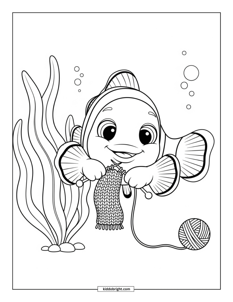 Clownfish coloring pages for kids free download
