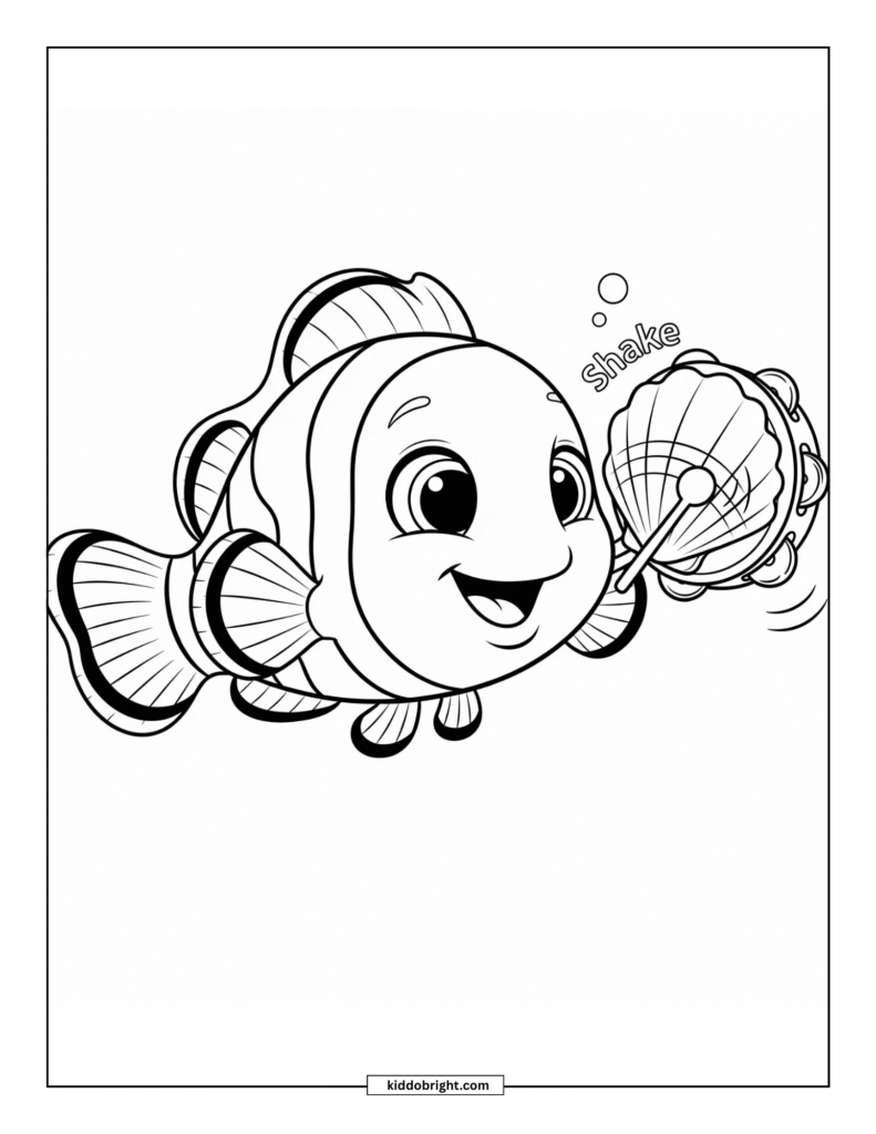 Clownfish coloring pages for kids free download
