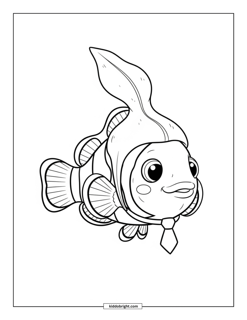 Clownfish coloring pages for kids free download