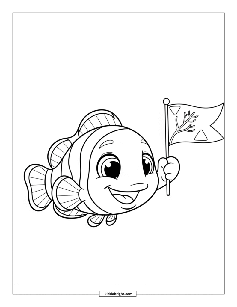 Clownfish coloring pages for kids free download