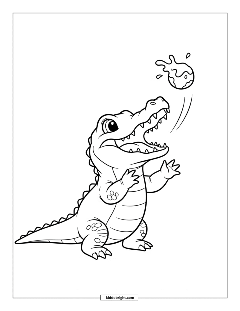 Crocodile coloring pages for kids free download
