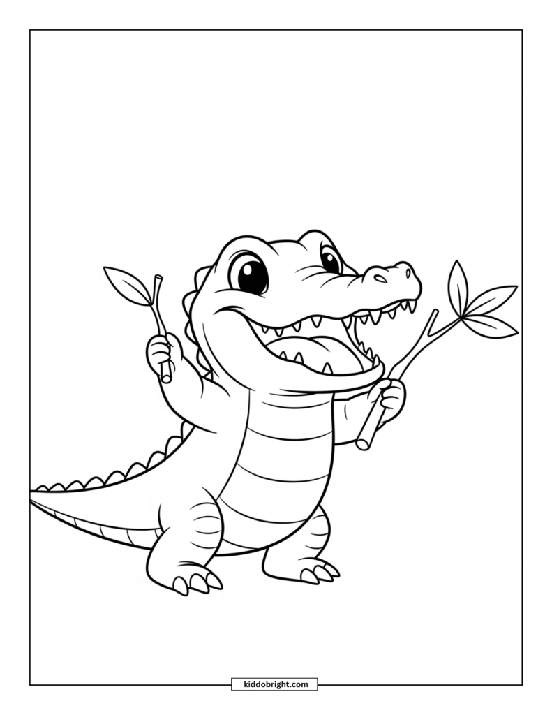 Crocodile coloring pages for kids free download