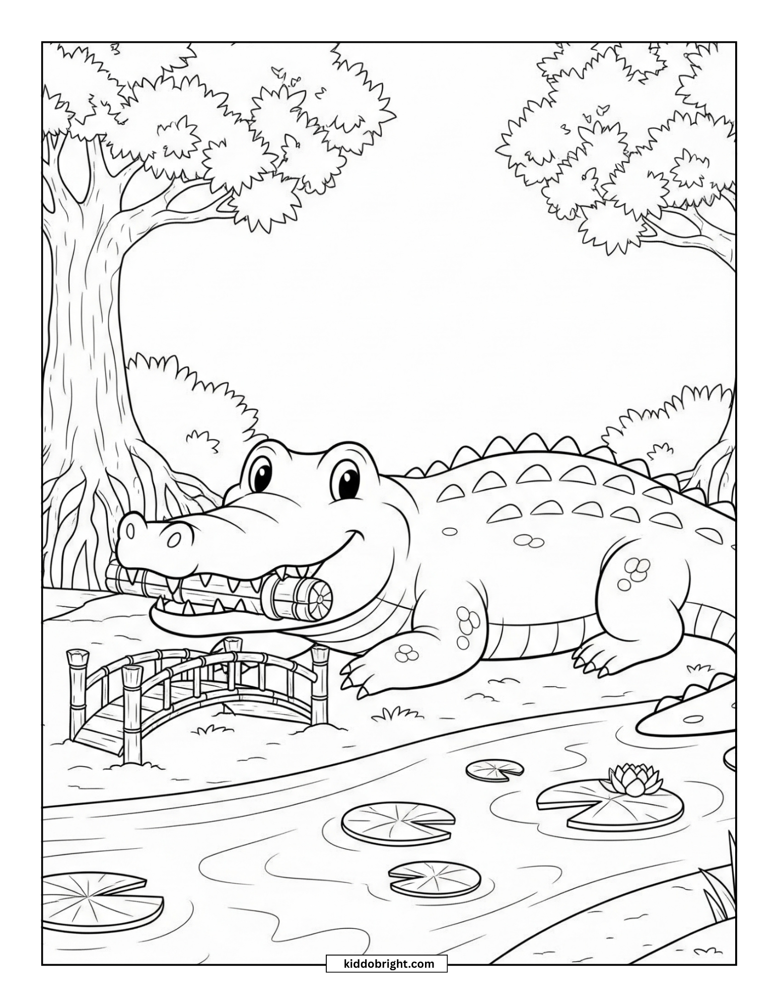 Crocodile coloring pages for kids free download