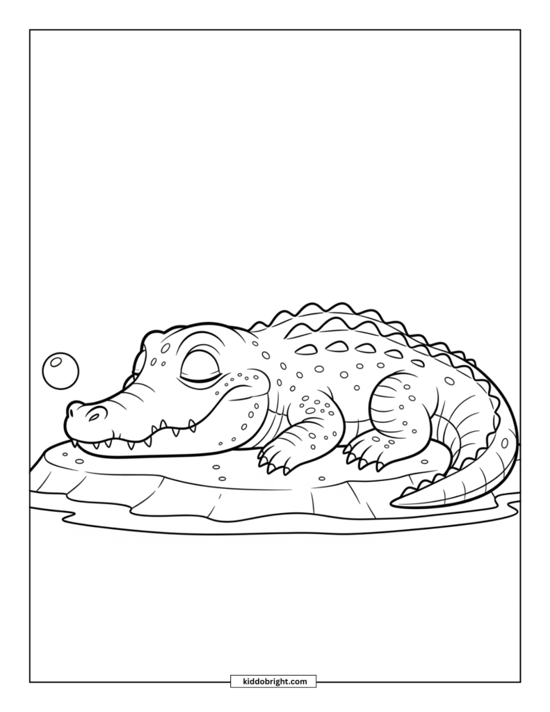 Crocodile coloring pages for kids free download