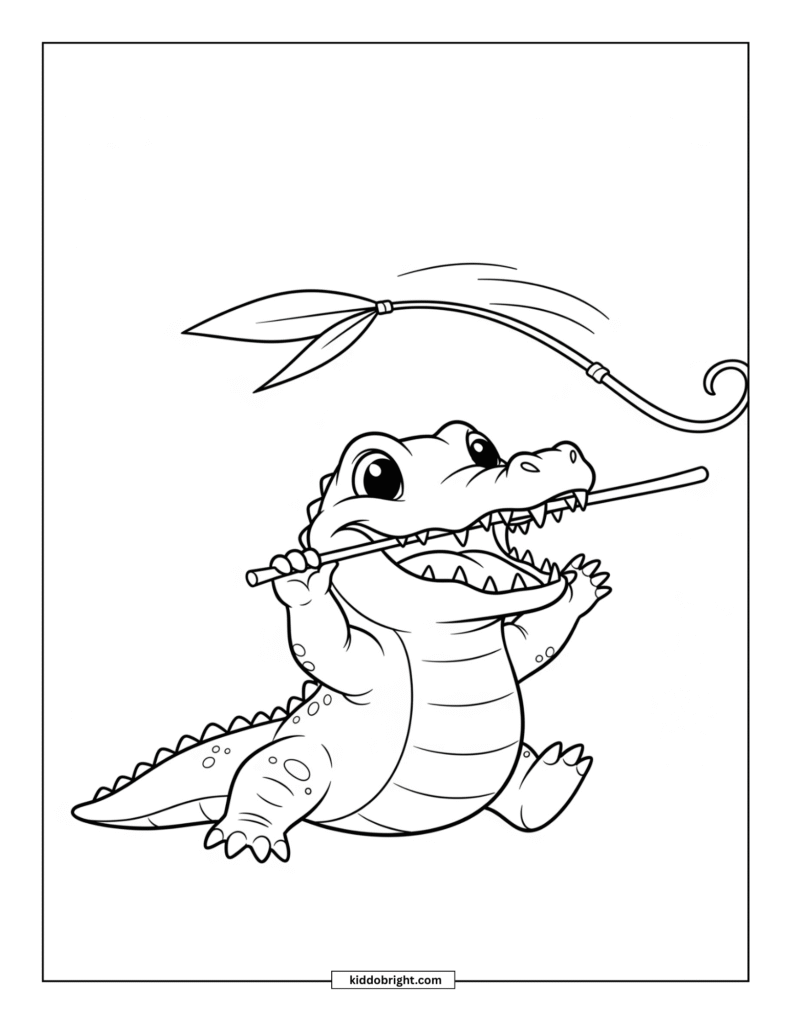 Crocodile coloring pages for kids free download