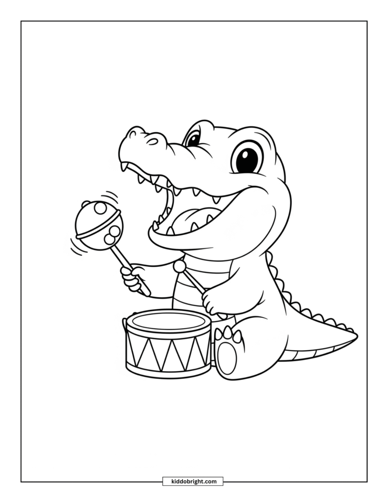 Crocodile coloring pages for kids free download