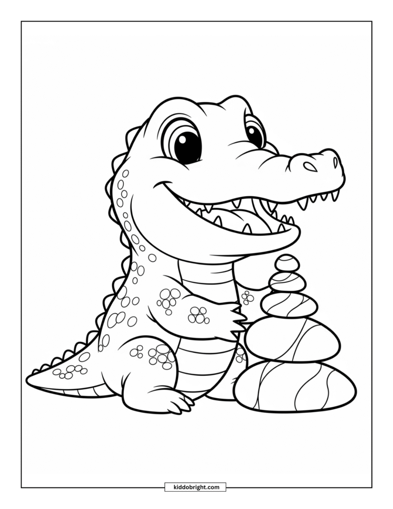 Crocodile coloring pages for kids free download