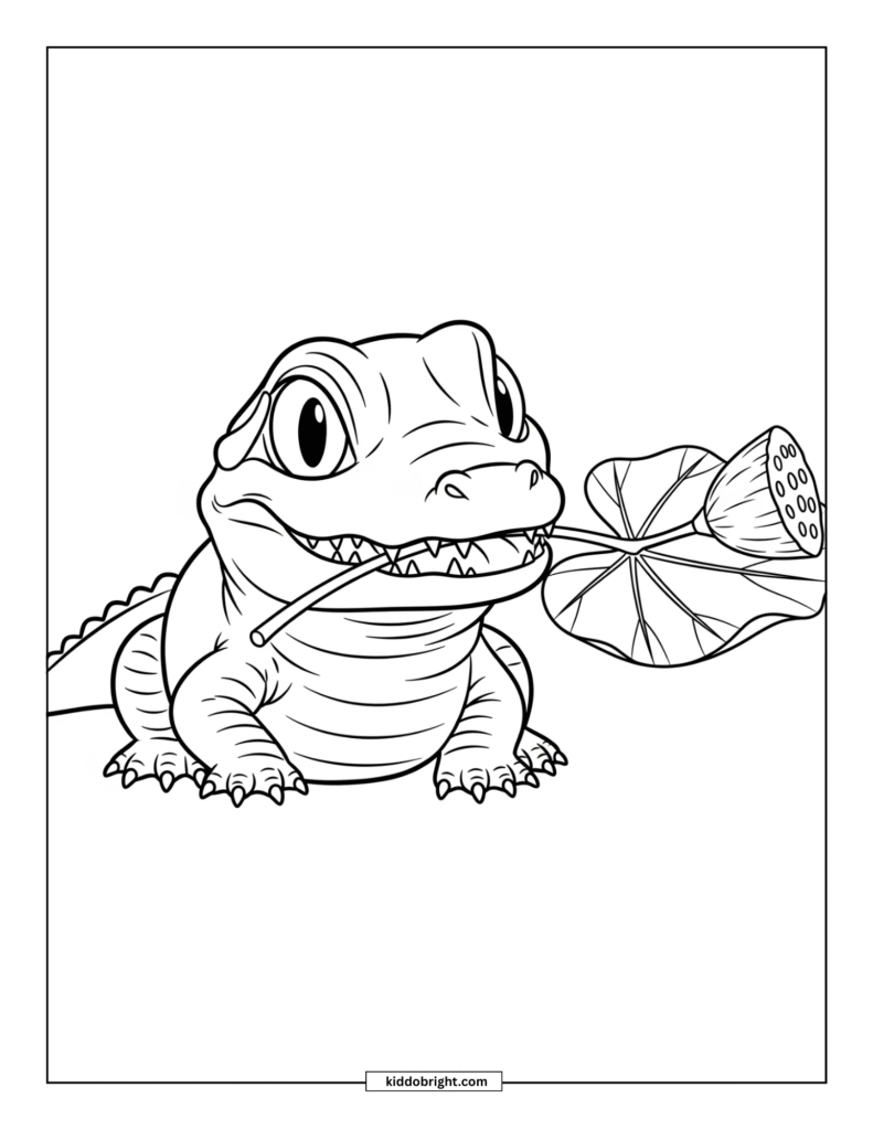 Crocodile coloring pages for kids free download