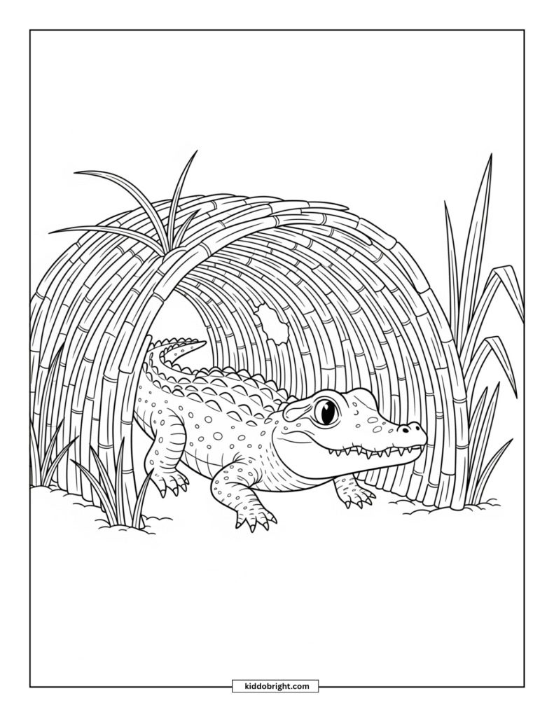 Crocodile coloring pages for kids free download