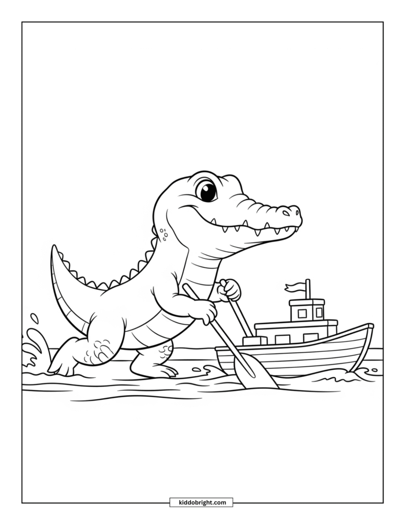 Crocodile coloring pages for kids free download