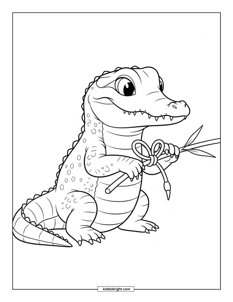 Crocodile coloring pages for kids free download