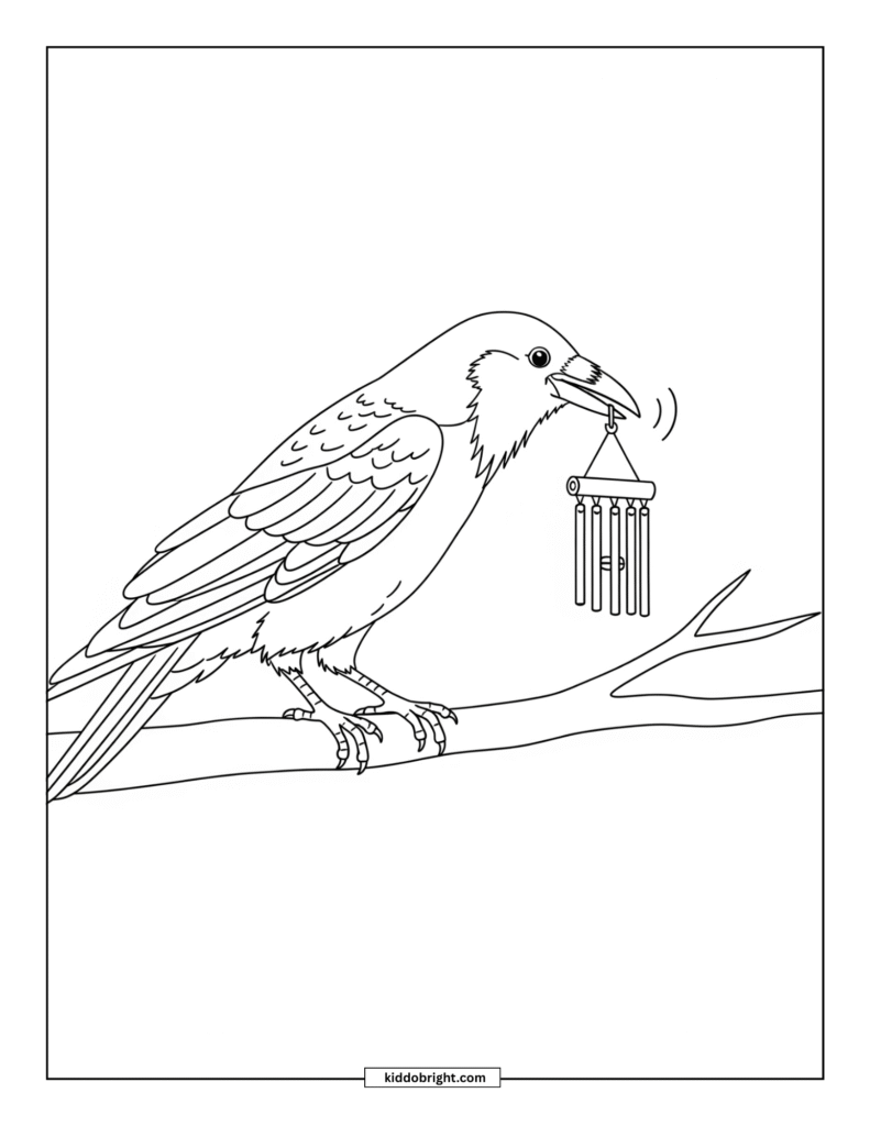 Crow coloring pages for kids free download
