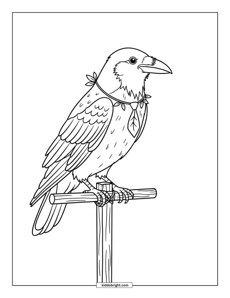 Crow coloring pages for kids free download