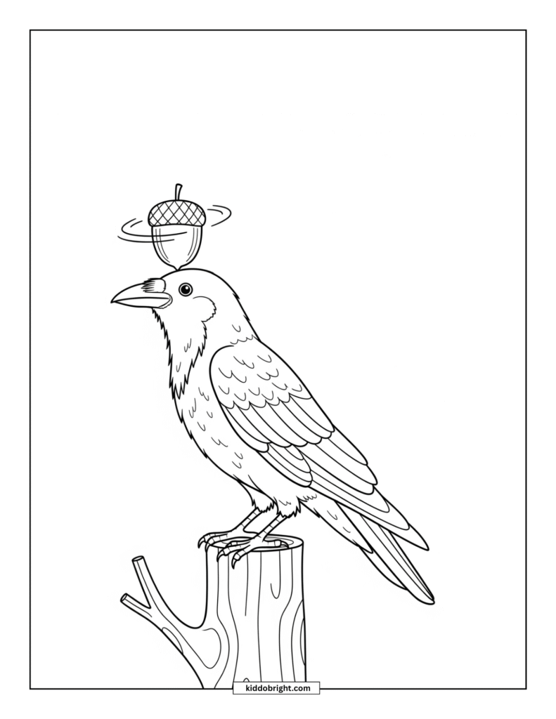 Crow coloring pages for kids free download