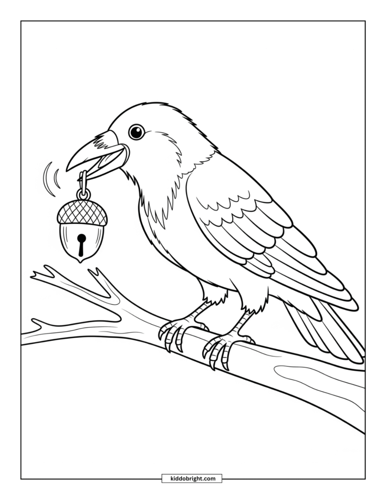 Crow coloring pages for kids free download