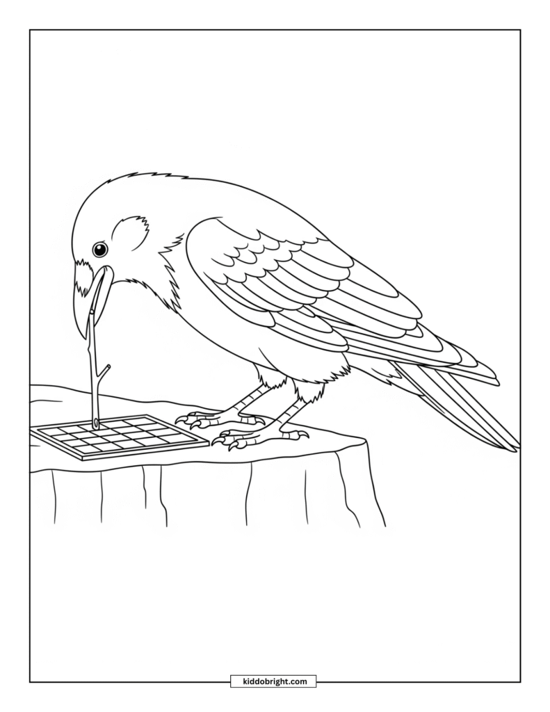 Crow coloring pages for kids free download