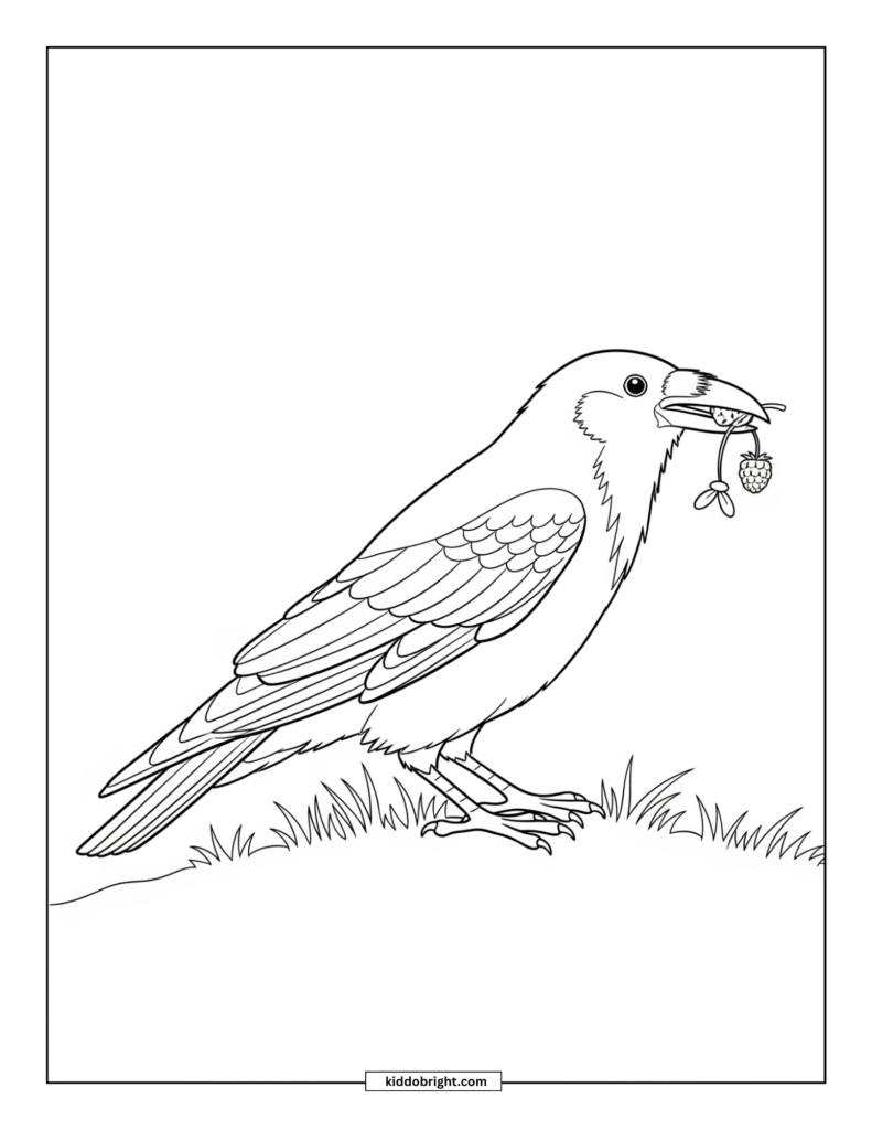 Crow coloring pages for kids free download