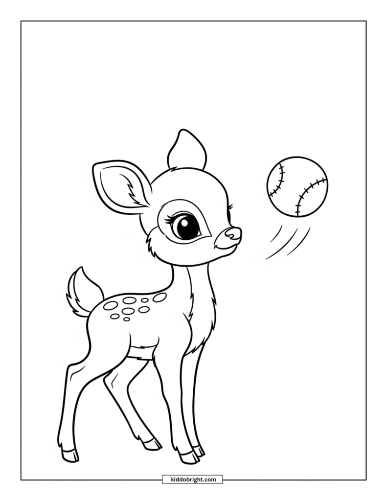 Deer coloring pages for kids free download