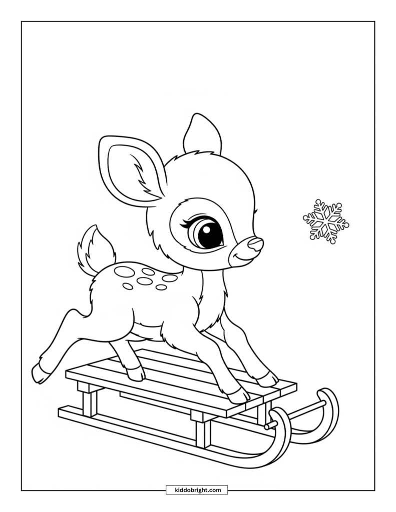 Deer coloring pages for kids free download