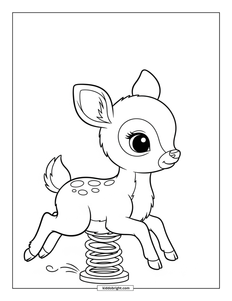 Deer coloring pages for kids free download
