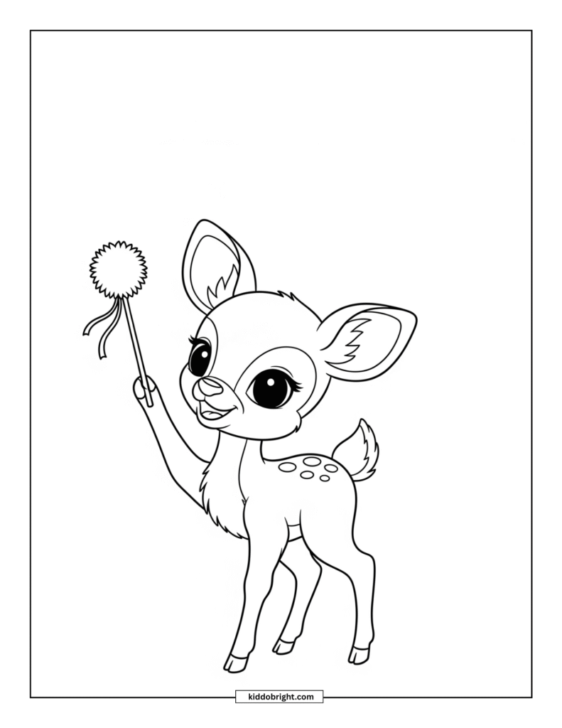 Deer coloring pages for kids free download