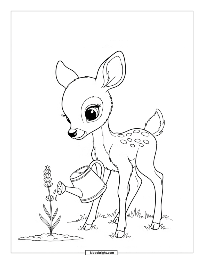 Deer coloring pages for kids free download