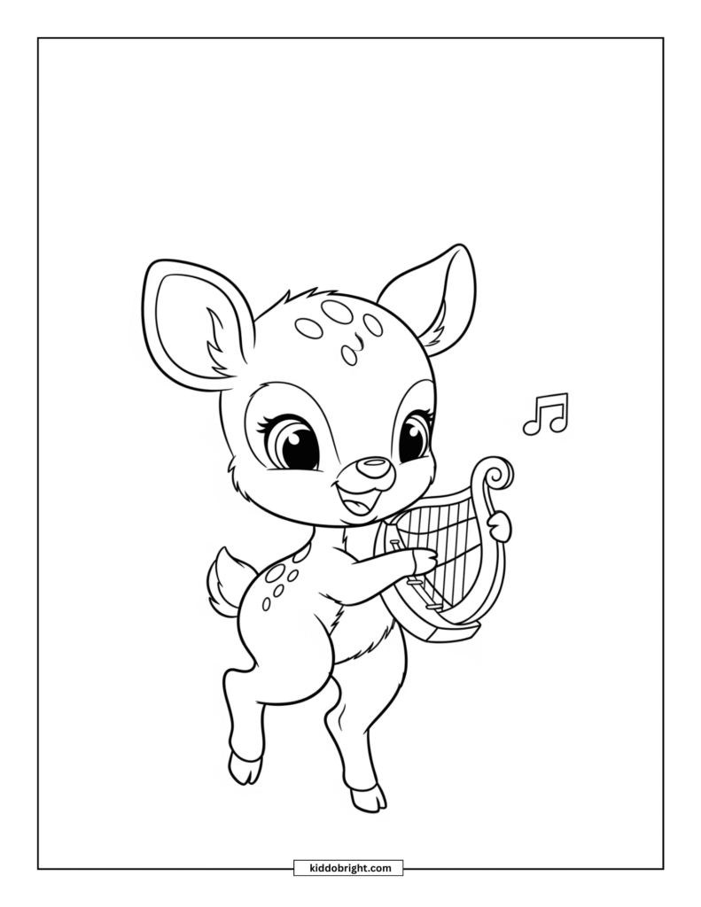 Deer coloring pages for kids free download