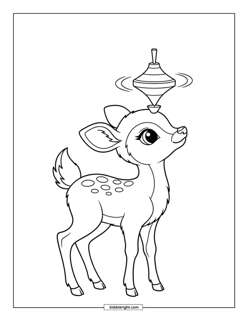 Deer coloring pages for kids free download