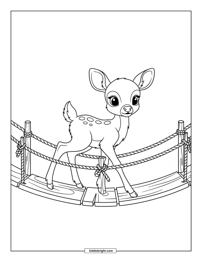 Deer coloring pages for kids free download