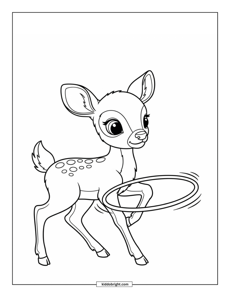 Deer coloring pages for kids free download