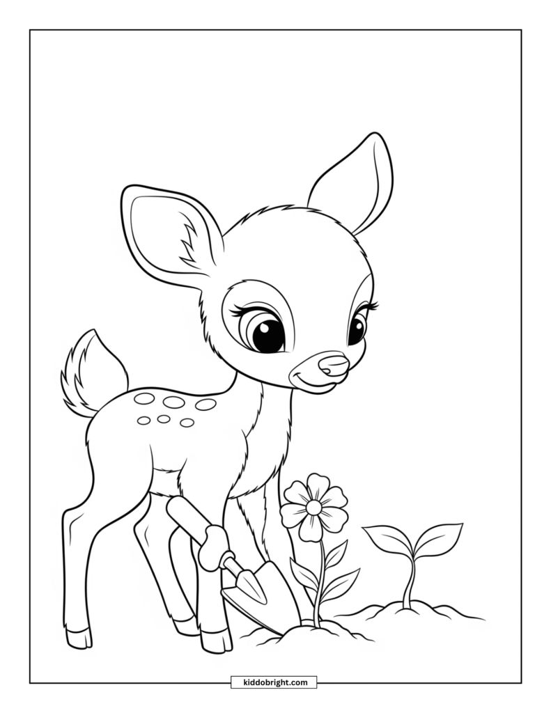 Deer coloring pages for kids free download