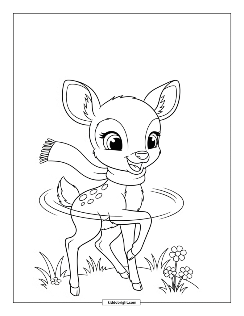 Deer coloring pages for kids free download