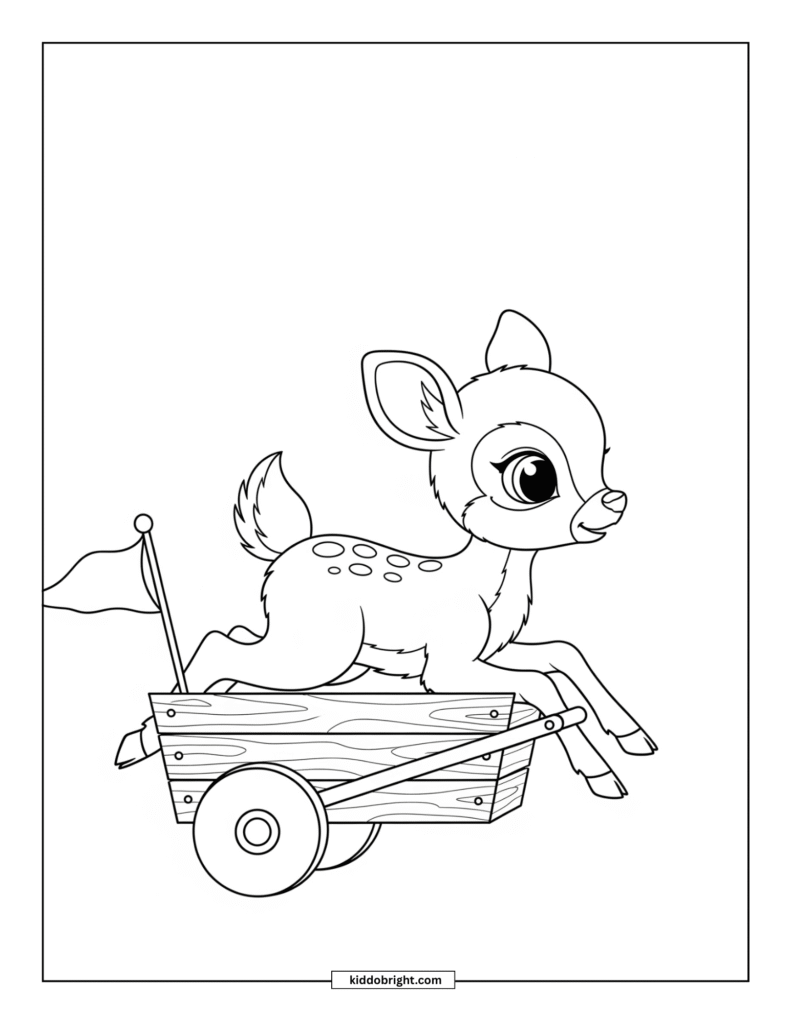 Deer coloring pages for kids free download