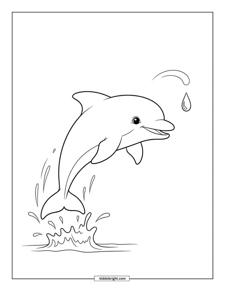 Dolphin coloring pages for kids free download