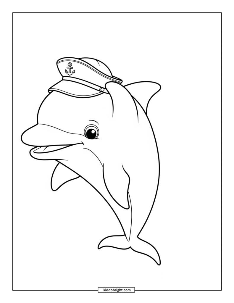 Dolphin coloring pages for kids free download