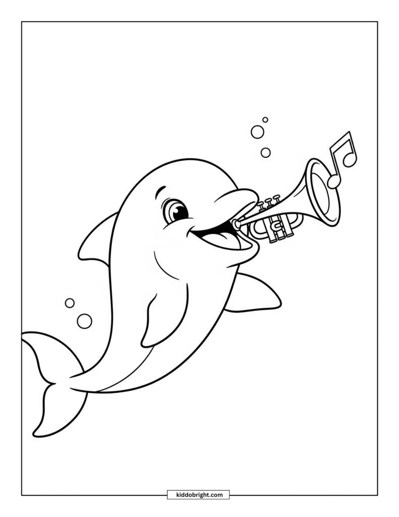 Dolphin coloring pages for kids free download